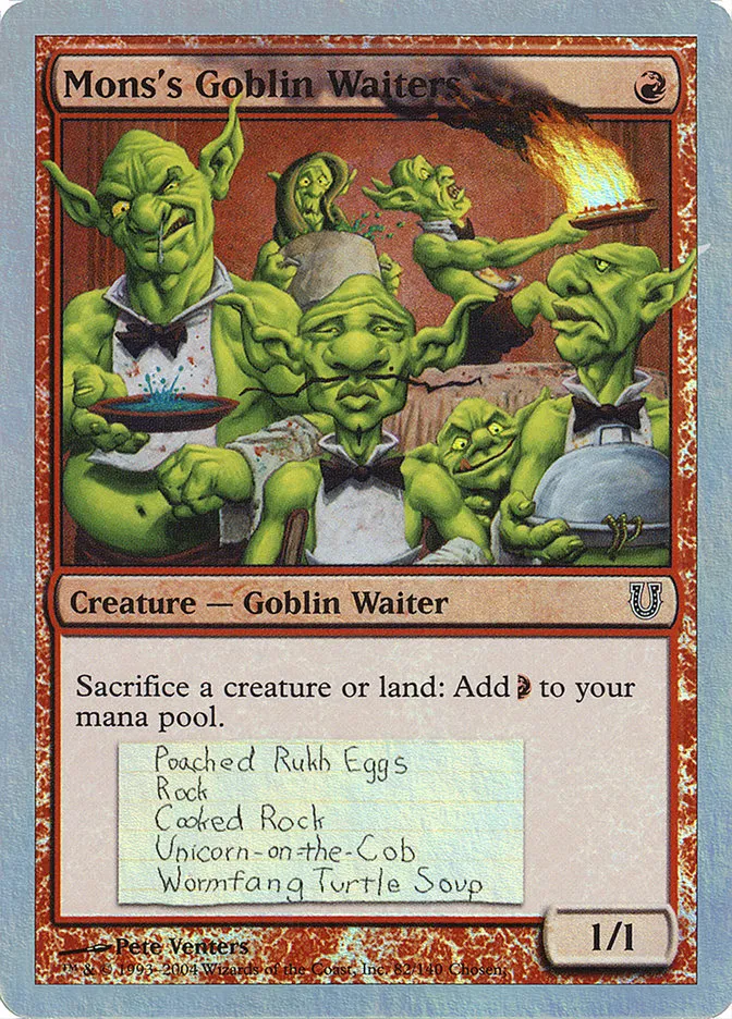 2004 Unhinged Mons's Goblin Waiters #82★ common card image