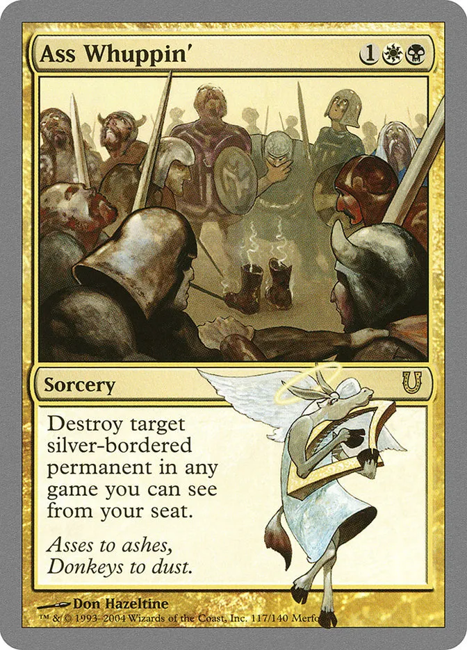 2004 Unhinged Ass Whuppin' #117 rare card image