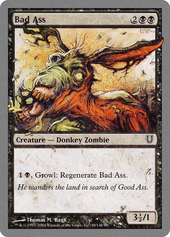 2004 Unhinged Bad Ass common #49 common card image