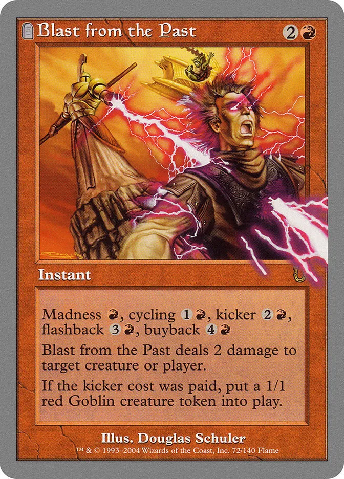 2004 Unhinged Blast from the Past rare #72 rare card image
