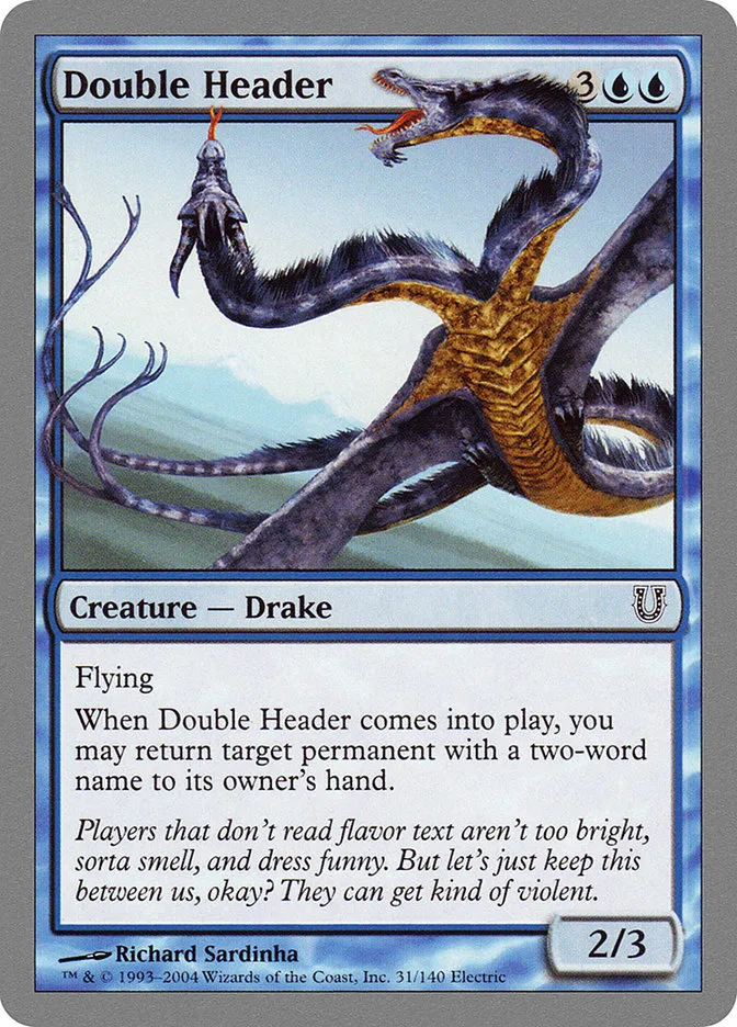 2004 Unhinged Double Header common #31 common card image
