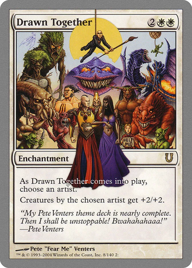 2004 Unhinged Drawn Together rare #8 rare card image