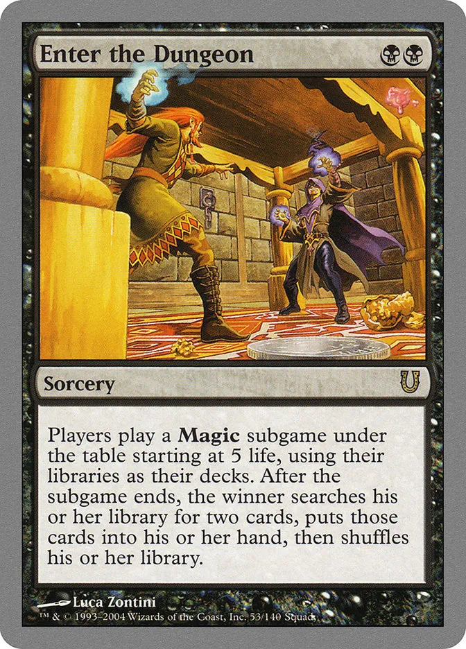 2004 Unhinged Enter the Dungeon rare #53 rare card image