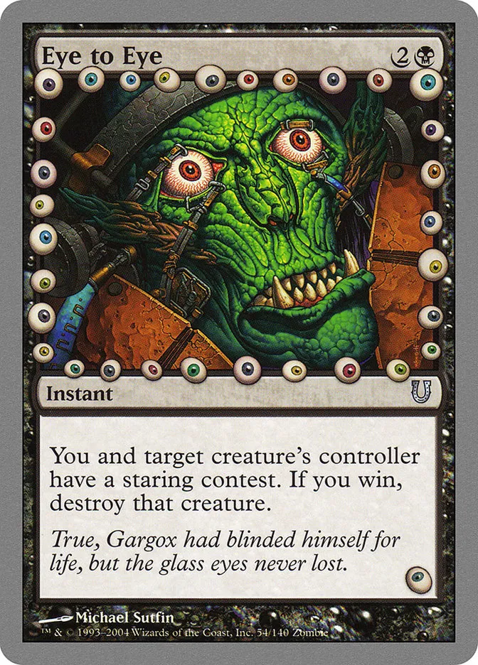 2004 Unhinged Eye to Eye #54 uncommon card image