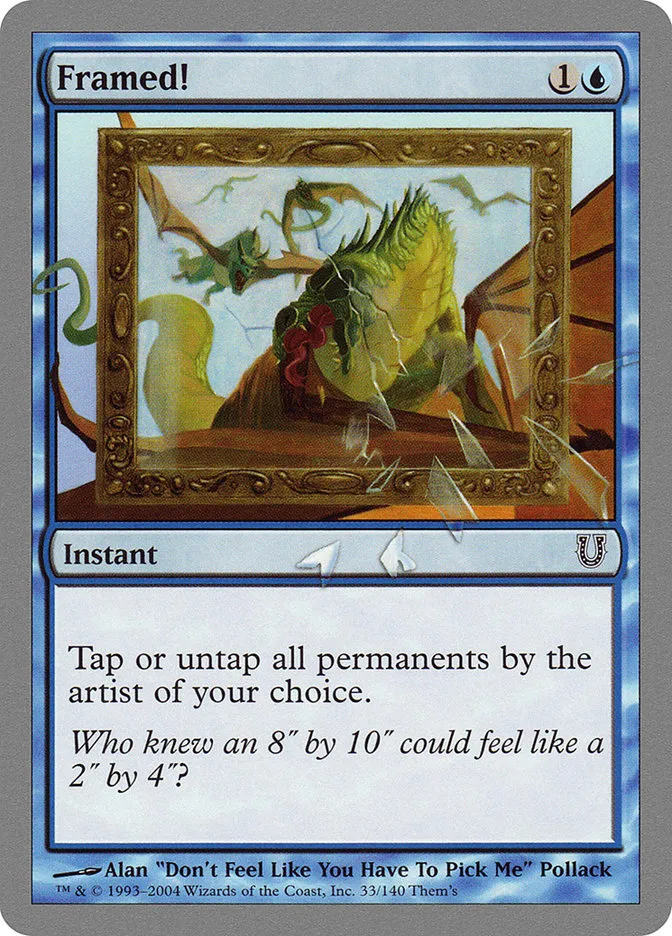2004 Unhinged Framed! common #33 common card image
