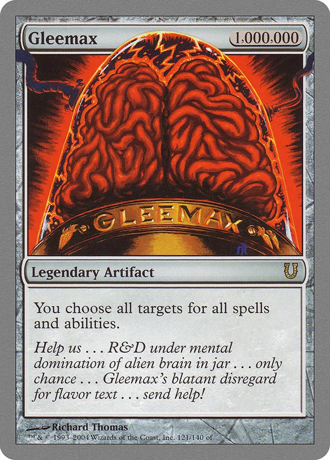 2004 Unhinged Gleemax rare #121 rare card image