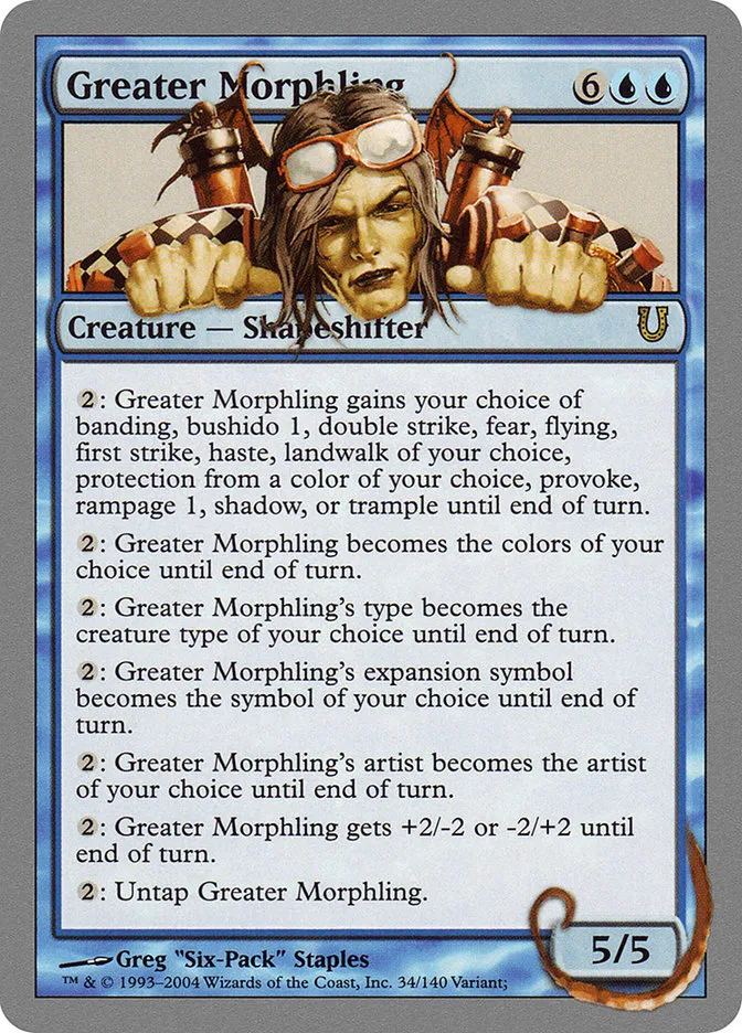 2004 Unhinged Greater Morphling #34 rare card image