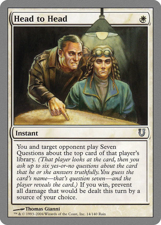 2004 Unhinged Head to Head uncommon #14 uncommon card image