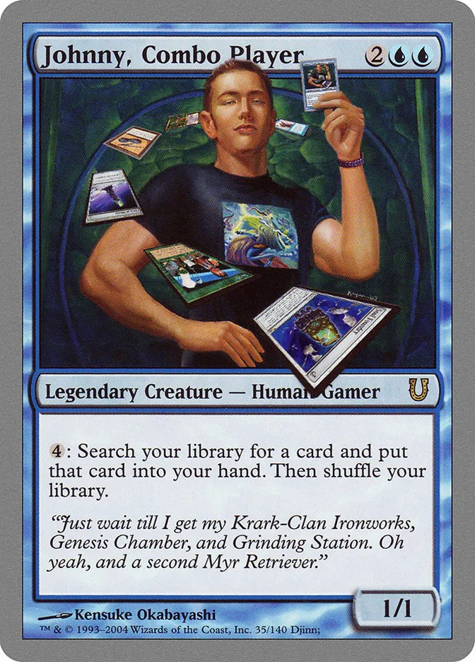 2004 Unhinged Johnny, Combo Player #35 rare card image