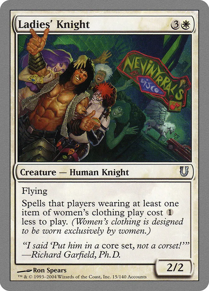 2004 Unhinged Ladies' Knight #15 uncommon card image