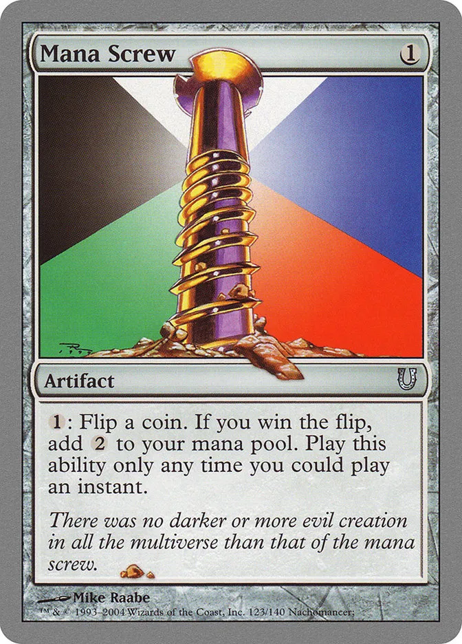 2004 Unhinged Mana Screw uncommon #123 uncommon card image