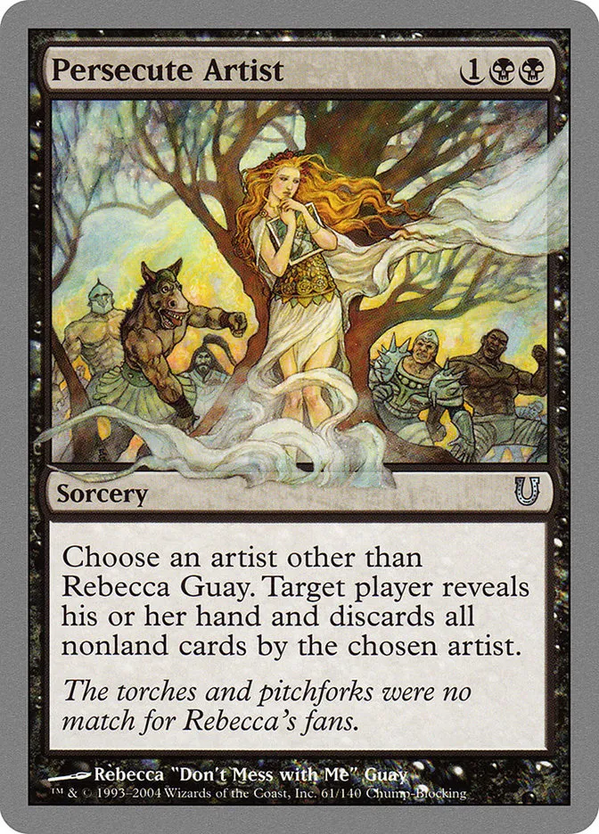 2004 Unhinged Persecute Artist uncommon #61 uncommon card image