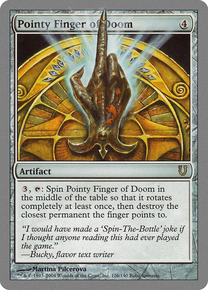 2004 Unhinged Pointy Finger of Doom #126 rare card image