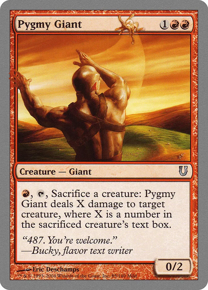 2004 Unhinged Pygmy Giant uncommon #85 uncommon card image