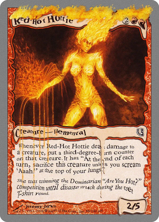 2004 Unhinged Red-Hot Hottie common #86 common card image