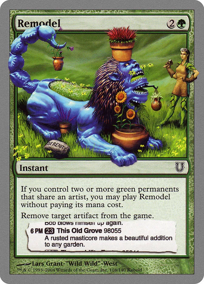 2004 Unhinged Remodel common #108 common card image