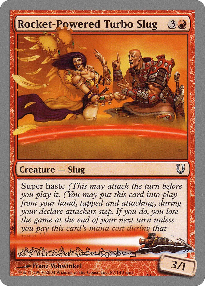 2004 Unhinged Rocket-Powered Turbo Slug #87 uncommon card image