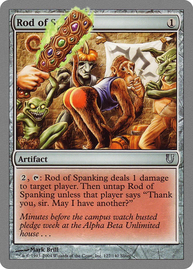 2004 Unhinged Rod of Spanking #127 uncommon card image