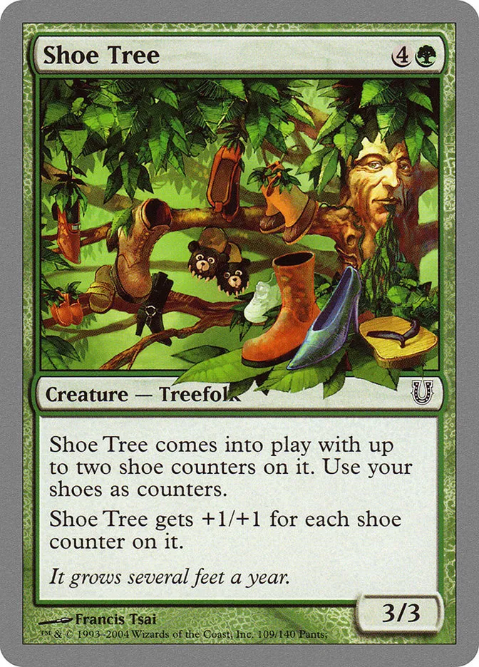 2004 Unhinged Shoe Tree common #109 common card image