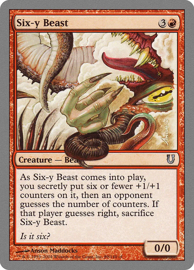 2004 Unhinged Six-y Beast uncommon #89 uncommon card image