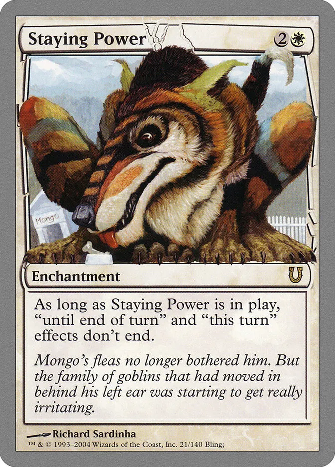 2004 Unhinged Staying Power rare #21 rare card image