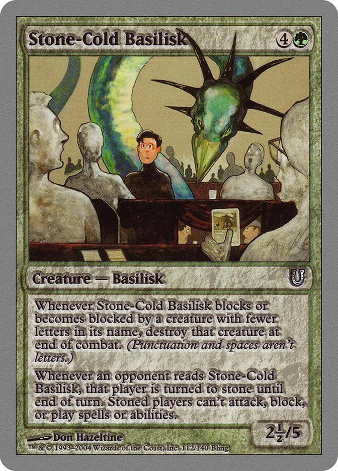 2004 Unhinged Stone-Cold Basilisk uncommon #112 uncommon card image
