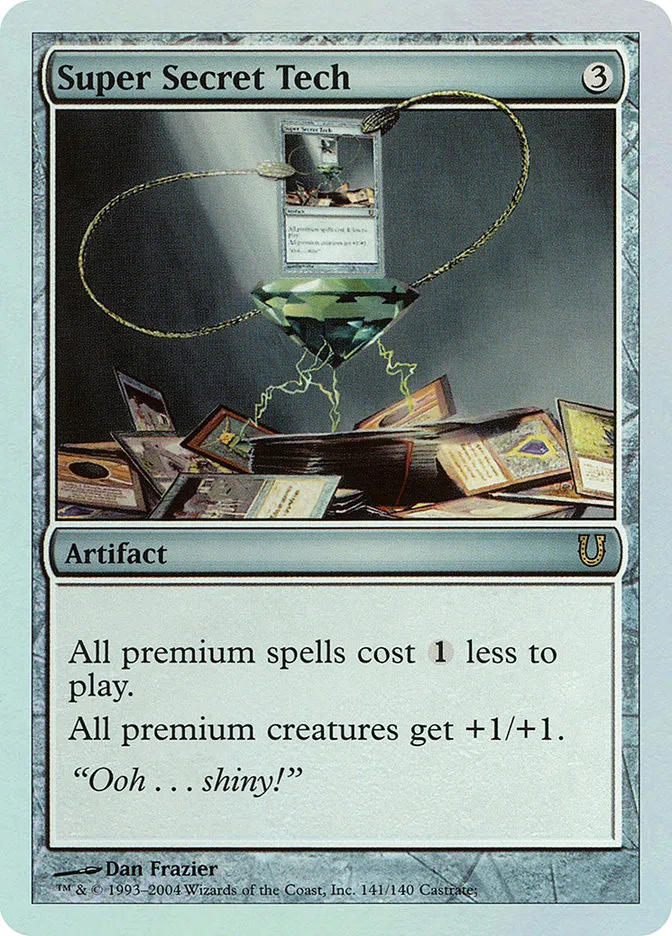 2004 Unhinged Super Secret Tech rare #141 rare card image