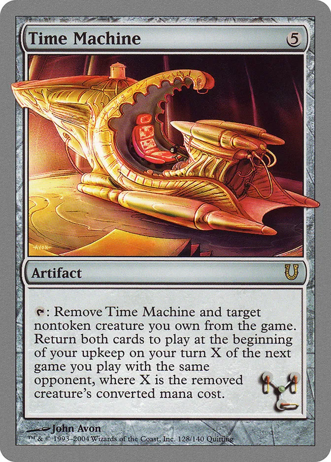 2004 Unhinged Time Machine rare #128 rare card image