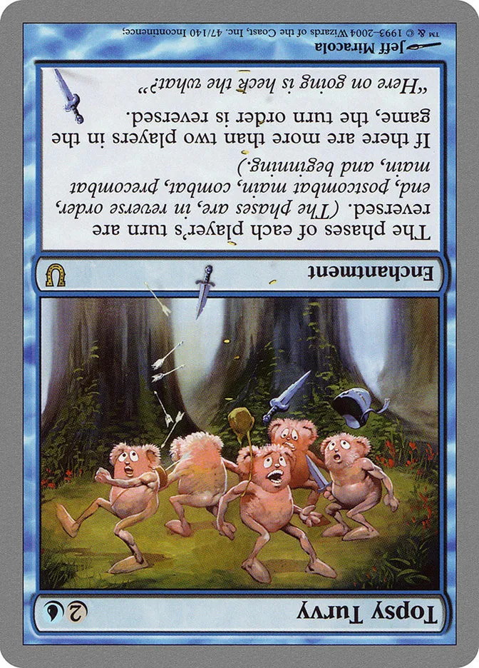 2004 Unhinged Topsy Turvy #47 rare card image
