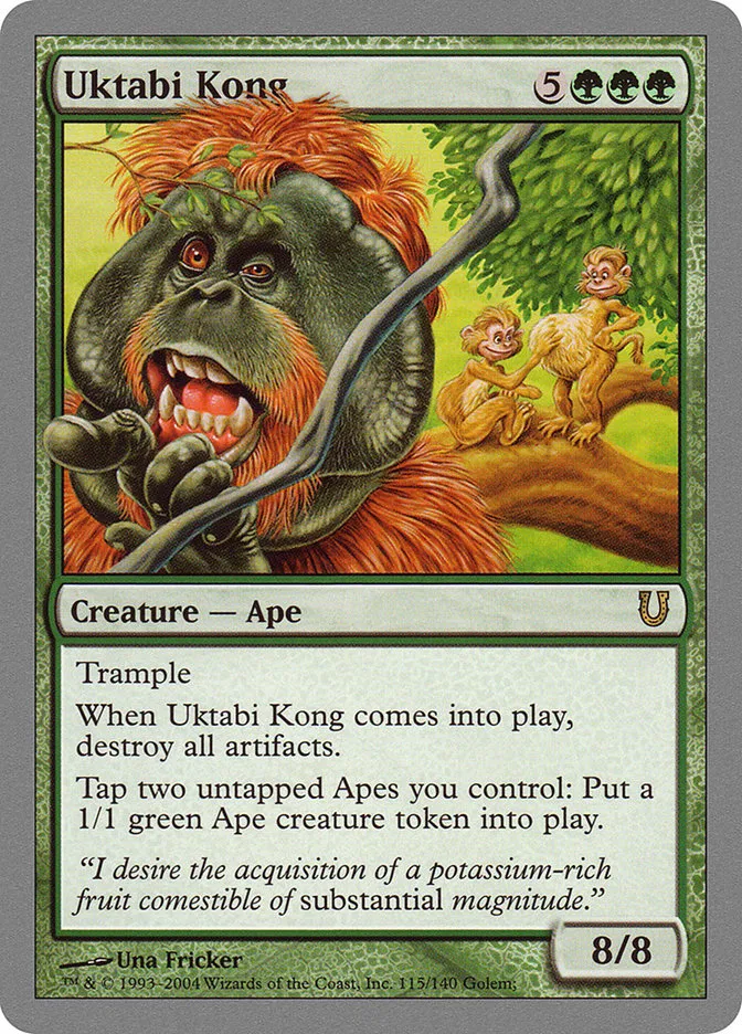 2004 Unhinged Uktabi Kong rare #115 rare card image