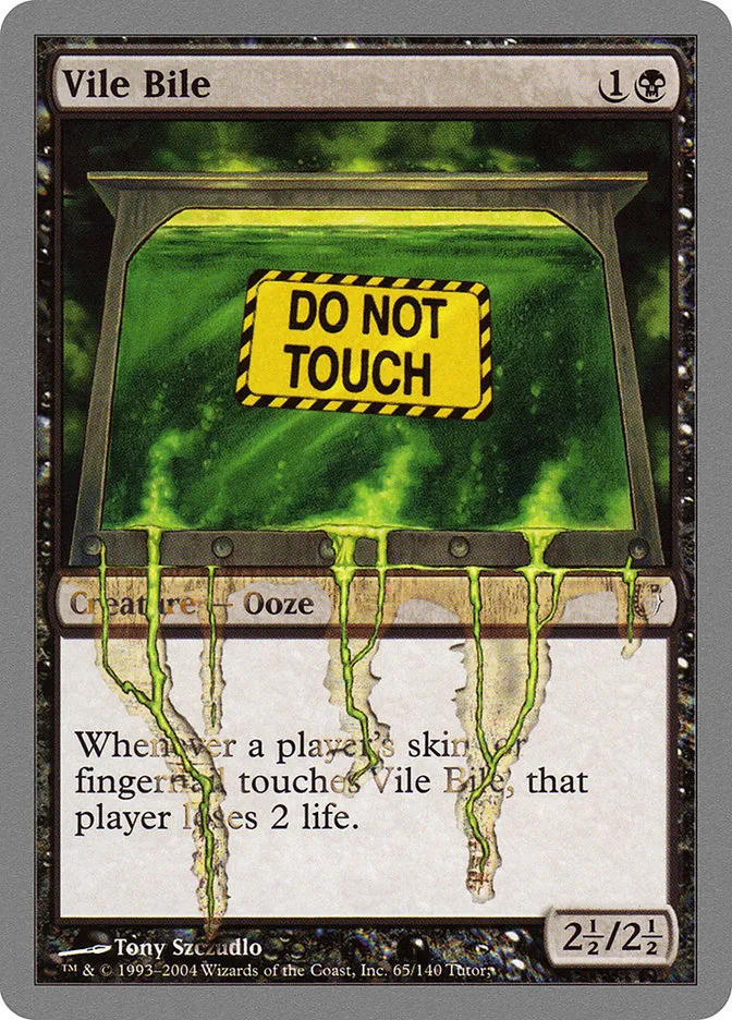2004 Unhinged Vile Bile common #65 common card image