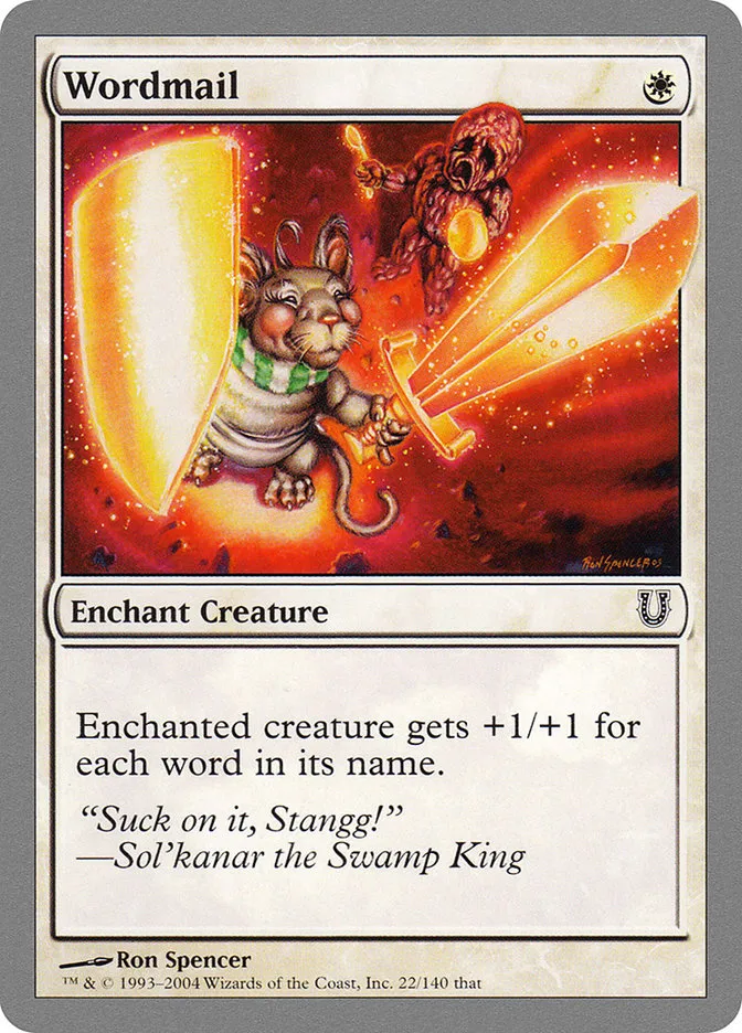 2004 Unhinged Wordmail common #22 common card image