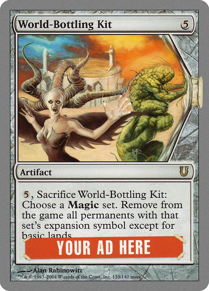 2004 Unhinged World-Bottling Kit rare #133 rare card image