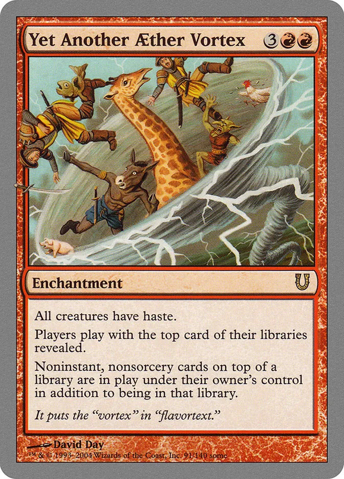 2004 Unhinged Yet Another Aether Vortex rare #91 rare card image