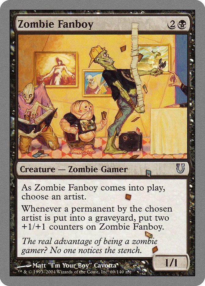 2004 Unhinged Zombie Fanboy uncommon #69 uncommon card image