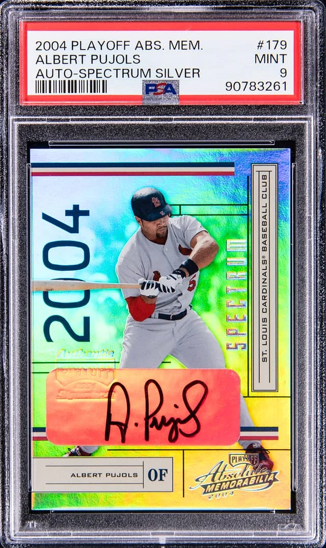 2004 Playoff Absolute Memorabilia Albert Pujols Autographs Spectrum Silver #179 card image