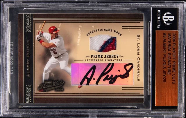 2004 Playoff Albert Pujols Material Signature #3 card image