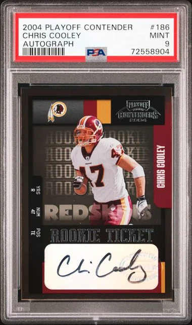 2004 Playoff Chris Cooley Ticket Autograph #186 card image