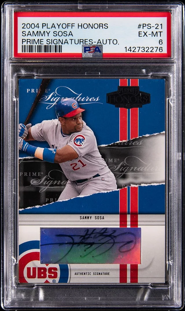 2004 Playoff Honors Sammy Sosa Prime Signatures Autograph #PS-21 card image
