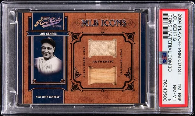 2004 Playoff Lou Gehrig II Icons-Material Combo #MLB-66 card image