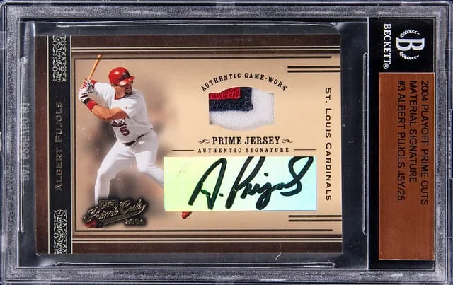 2004 Playoff Prime Cuts Albert Pujols Material Signature #3 card image