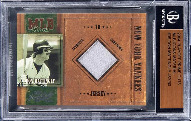2004 Playoff Prime Cuts Don Mattingly MLB Icons Material #35 card image
