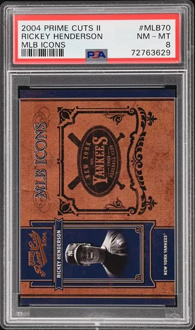2004 Playoff Prime Cuts Rickey Henderson II MLB Icons #MLB-70 card image