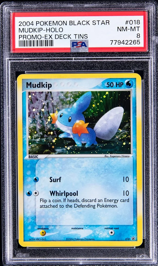 2004 Pokemon Black Star Promo Rare Holofoil Mudkip #018 card image