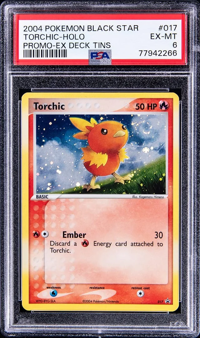 2004 Pokemon Black Star Promo Rare Holofoil Torchic #017 card image