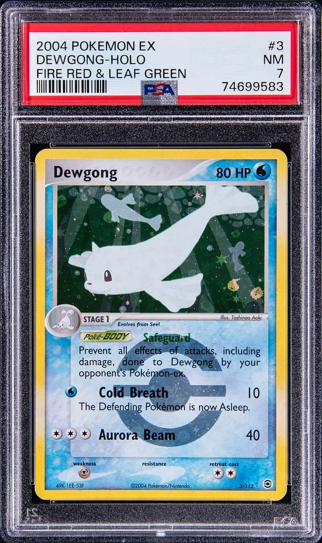 2004 Pokemon Ex Fire Red & Leaf Green Dewgong-Holo #3 card image