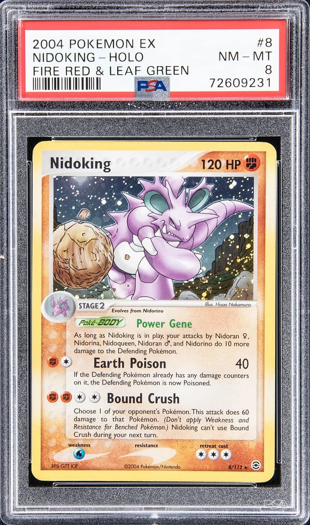 2004 Pokemon EX Fire Red & Leaf Green - Holo Nidoking #8 card image