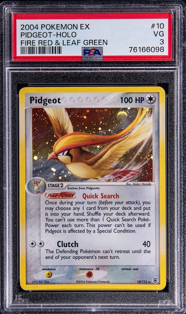 2004 Pokémon Ex Fire Red & Leaf Green - Holo Pidgeot #10 card image