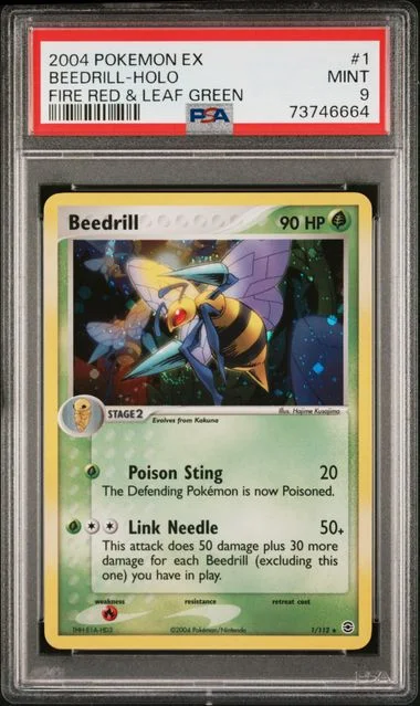 2004 Pokemon EX Fire Red & Leaf Green Holofoil Beedrill #1 card image