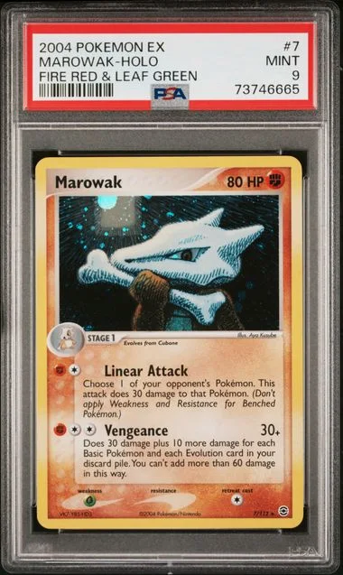 2004 Pokemon EX Fire Red & Leaf Green Holofoil Marowak #7 card image